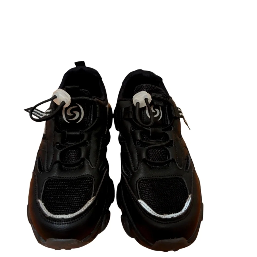 Santiro Boys Shoes Lightweight Fashion Kids Girls Sneakers Black Size 5 Big Kid
